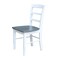 International Concepts 30 in. Round Pedestal Dining Table with 2 Madrid LadderBack Chairs - 3 Piece Dining Set K05-30RT-27B-C2-2 - alternate 3
